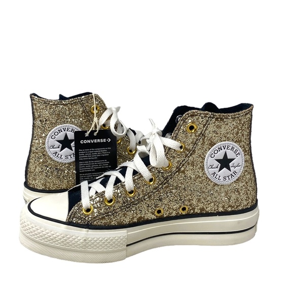 Converse Ctas Lift Platform Zebra Glitter Shoes Women Size Custom 570636C-WWZBYG - Picture 3 of 9